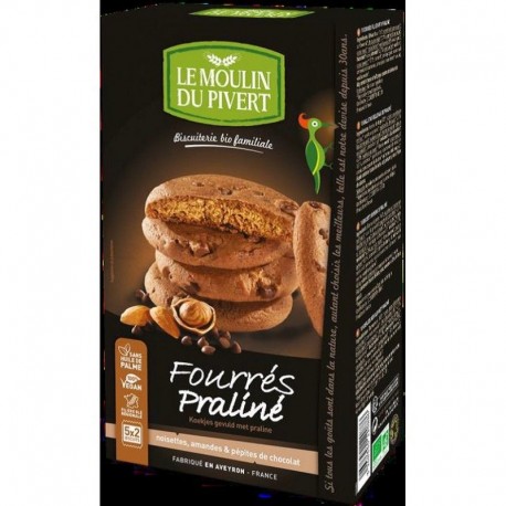 Cookies Fourrés Praliné - 175g - Le Moulin du Pivert