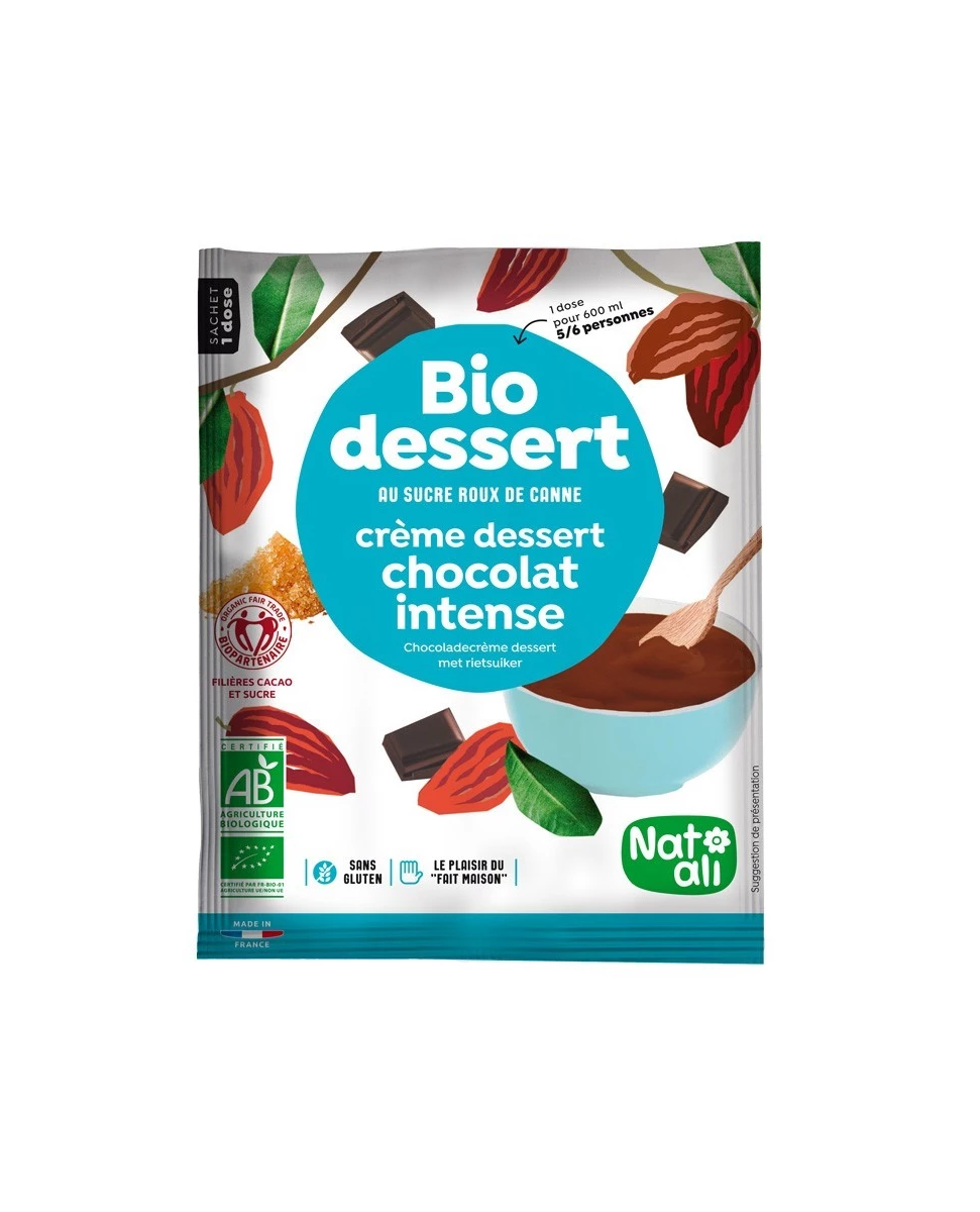 Préparation Crème Dessert Chocolat Intense - 60g - Natali