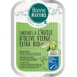 Sardines à l'Huile d'Olive Vierge Extra Bio - 115g - Bonne Nature