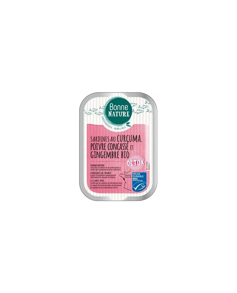 Sardines au Curcuma, Poivre & Gingembre - 115g - Bonne Nature