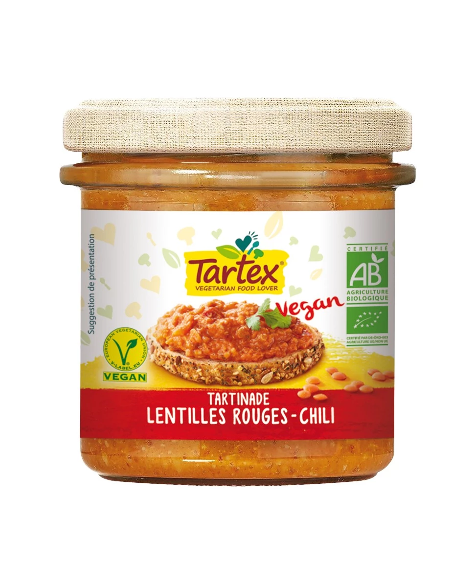 Tartinade Lentilles Rouges Chili - 140g - Tartex