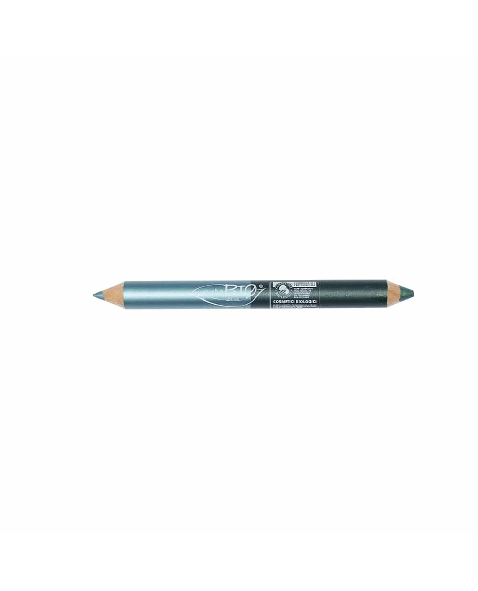 Crayon DUO Yeux - Turquoise & Vert Émeraude - Purobio