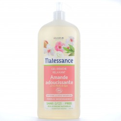 Gel Douche Amande Parfum Pêche De Vigne Relaxant - 1l - Natessance