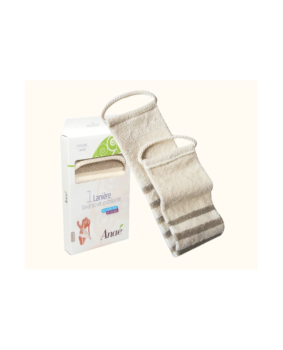 Lanière Lavante Exfoliante Coton et Lin - Anaé