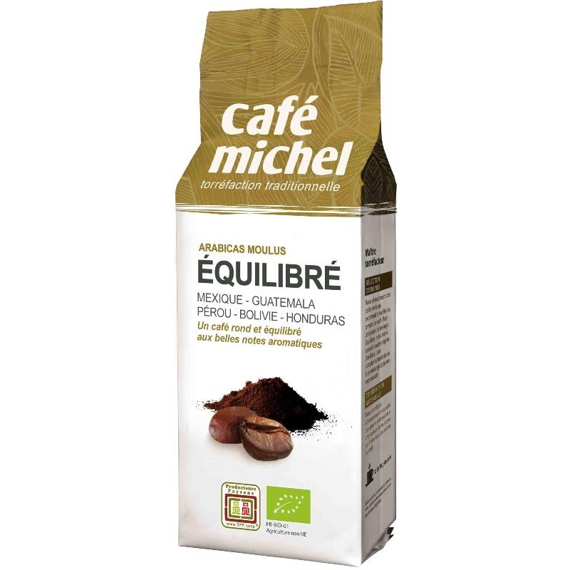 Café Moulu Péruvien 250g - 100% Arabica Bio et Équitable, Torréfié en France