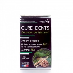 Cure-Dents Argent Colloidal & Huiles Essentielles - x100 - Nutrivie