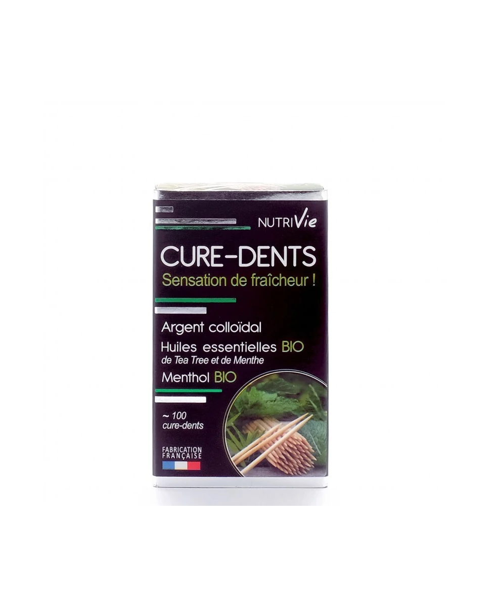 Cure-Dents Argent Colloidal & Huiles Essentielles - x100 - Nutrivie