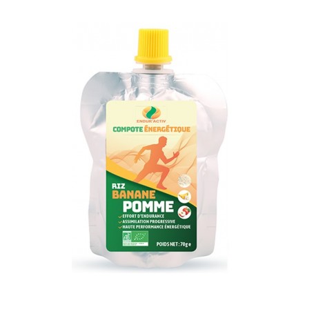 Compote Énergétique Bio Riz Banane Pomme - 70g - Endur'Activ