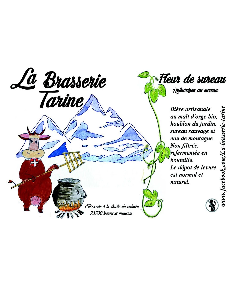 Bière La Tarine Blanche Sureau - 75cl - La Brasserie Tarine