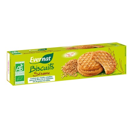 Biscuits Sésame Bio 150g-Evernat