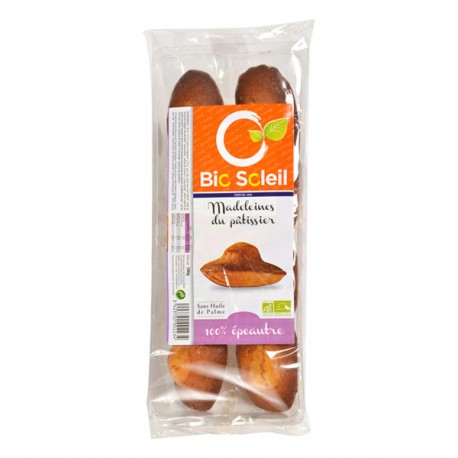 Madeleines du Pâtissier Bio 100% Epeautre 180g-Bio Soleil