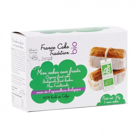 Mini Cakes aux Fruits Bio 175g-France Cake Tradition Bio