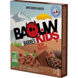 Barres Kids Bio Cacao Noisette - x3 - Baouw Organic Nutrition