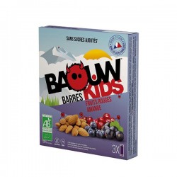 Barres Kids Bio Fruits Rouges Amande - x3 - Baouw Organic Nutrition