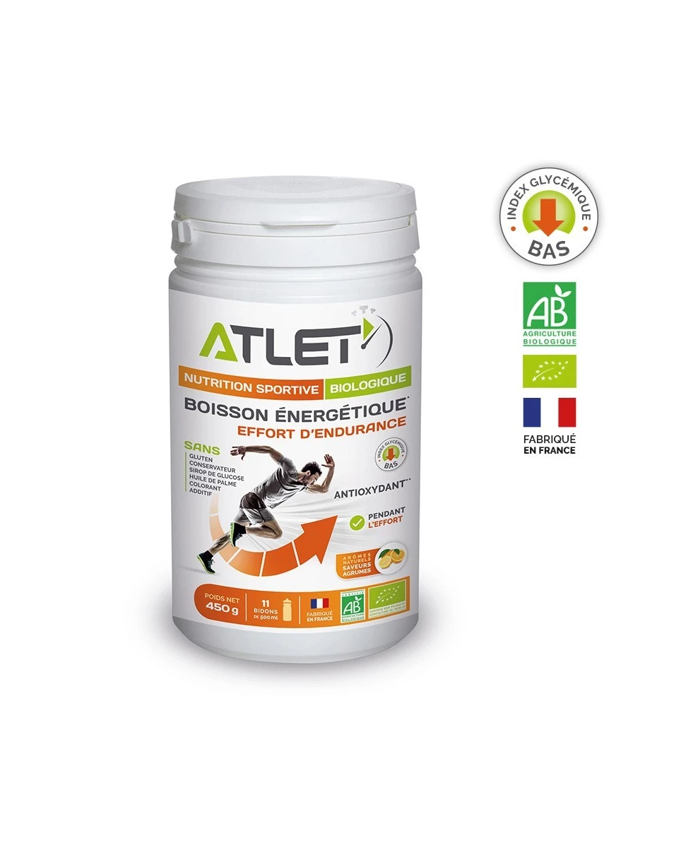 Boisson Énergétique Biologique Agrumes – 450g – Atlet