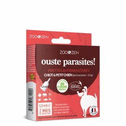 Pipettes Anti-parasitaires Chiot & Petit chien - 2x1,5ml - Zoo & Zen