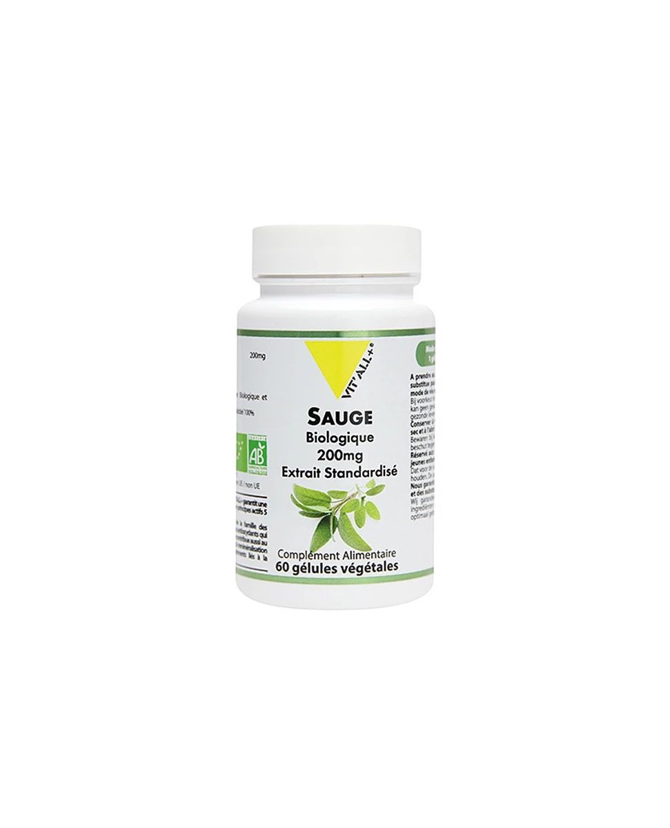 Sauge Bio 200mg - 60 Gelules - Vit'All+