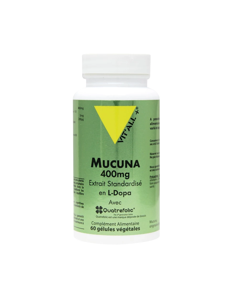 Mucuna 400mg - 60 Gélules Végétales - Vit'All+