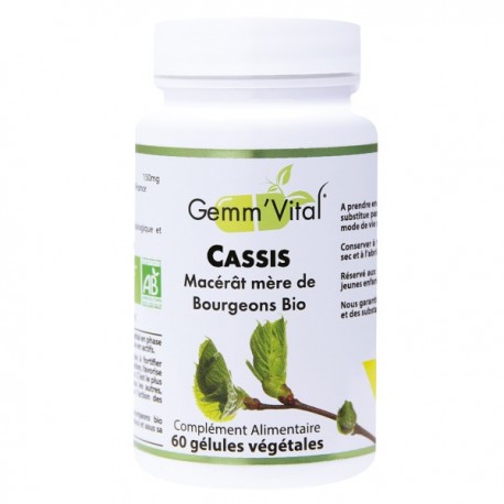 Gemm'Vital Cassis Bio - 60 Gelules - Vit'All+