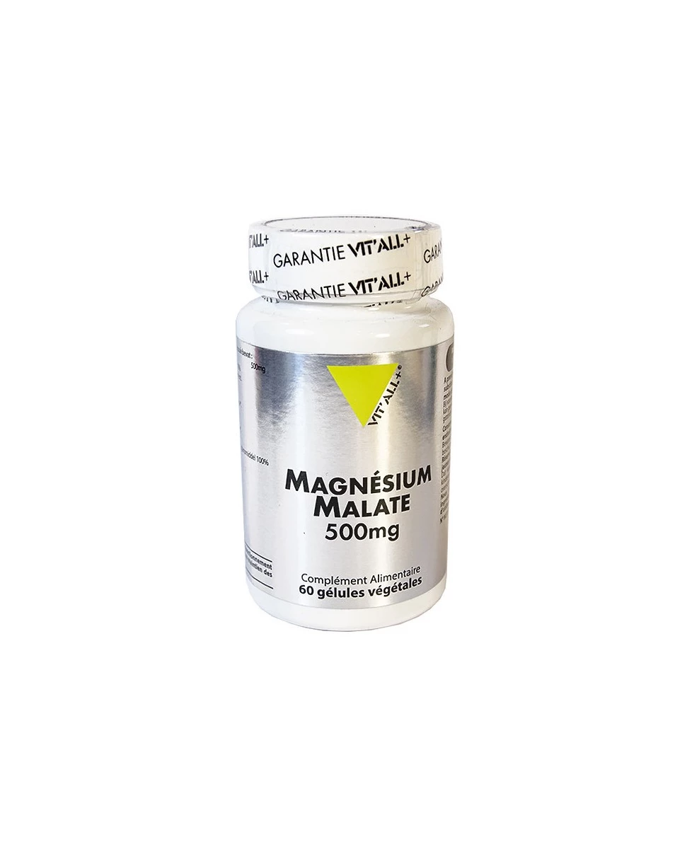 Magnésium Malate 500mg - 60 Gélules - Vit'All+