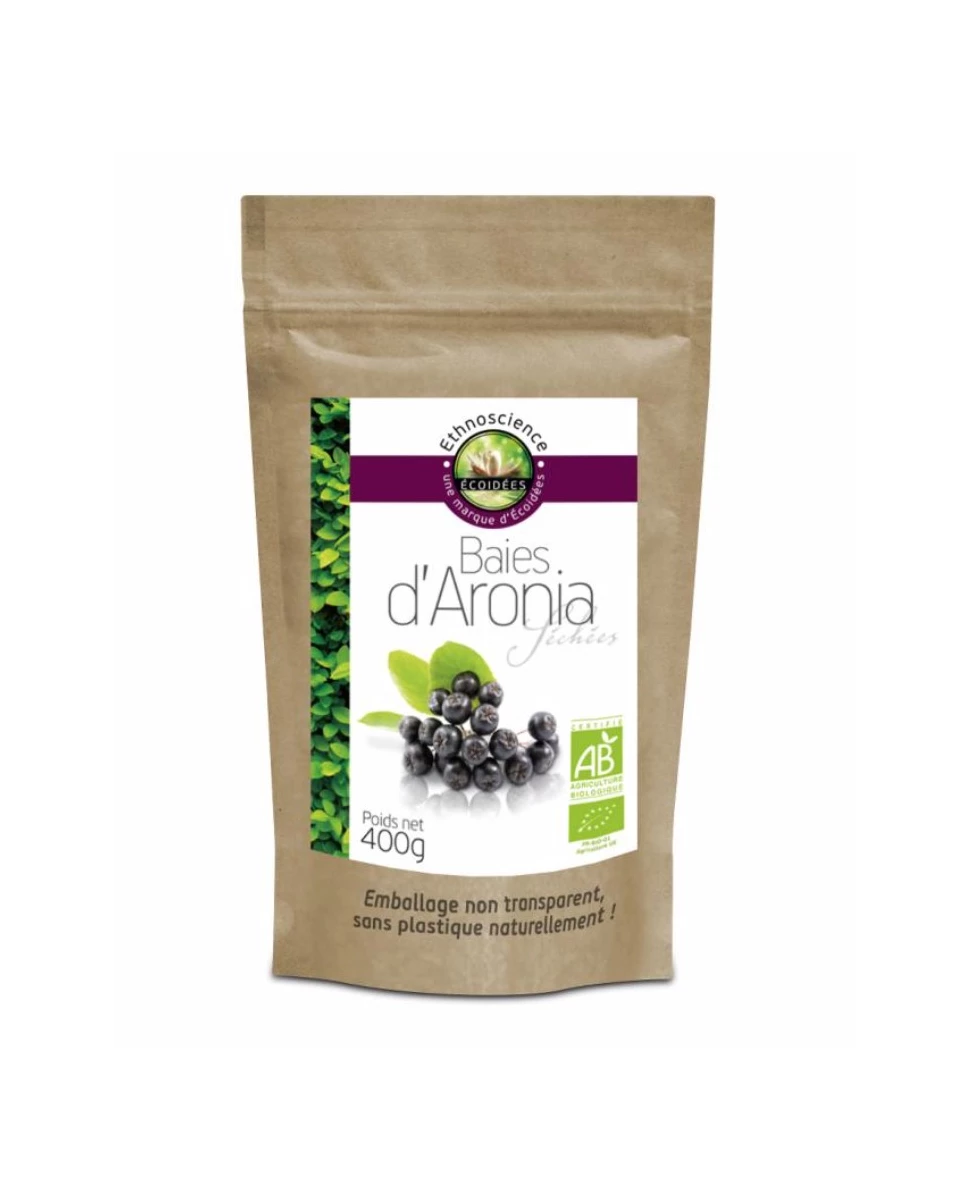 Baies d'Aronia Séchées Bio - 400g - Écoidées