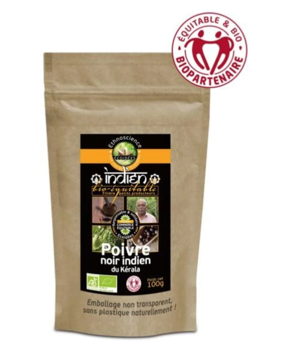 Poivre Noir Indien - 100g - Ecoidées
