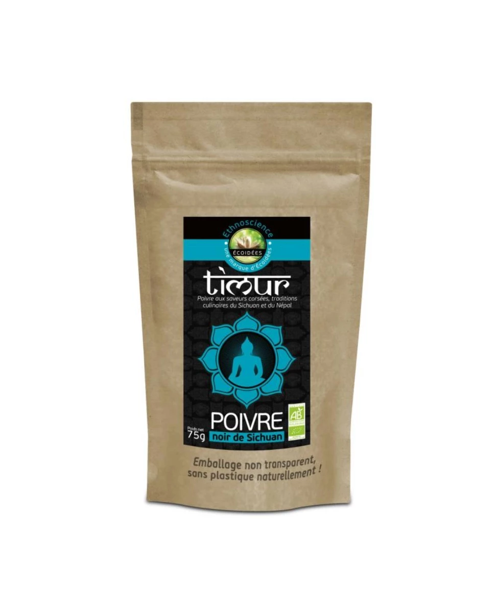 Poivre Noir de Sichuan - 75g - Ecoidées