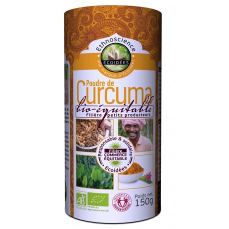 Poudre de Curcuma Bio et Equitable - 150g - Ecoidées