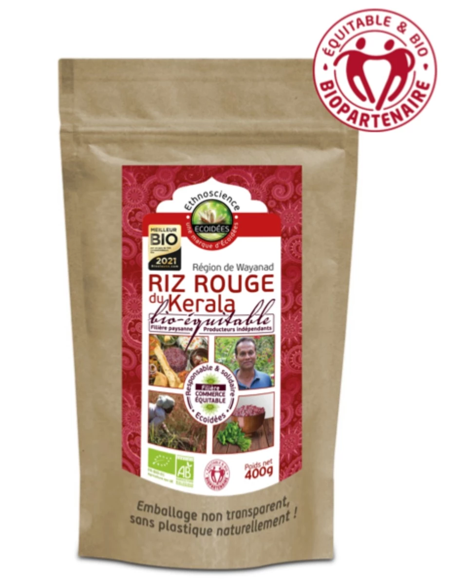 Riz Rouge du Kerala Bio - 400g - Écoidées
