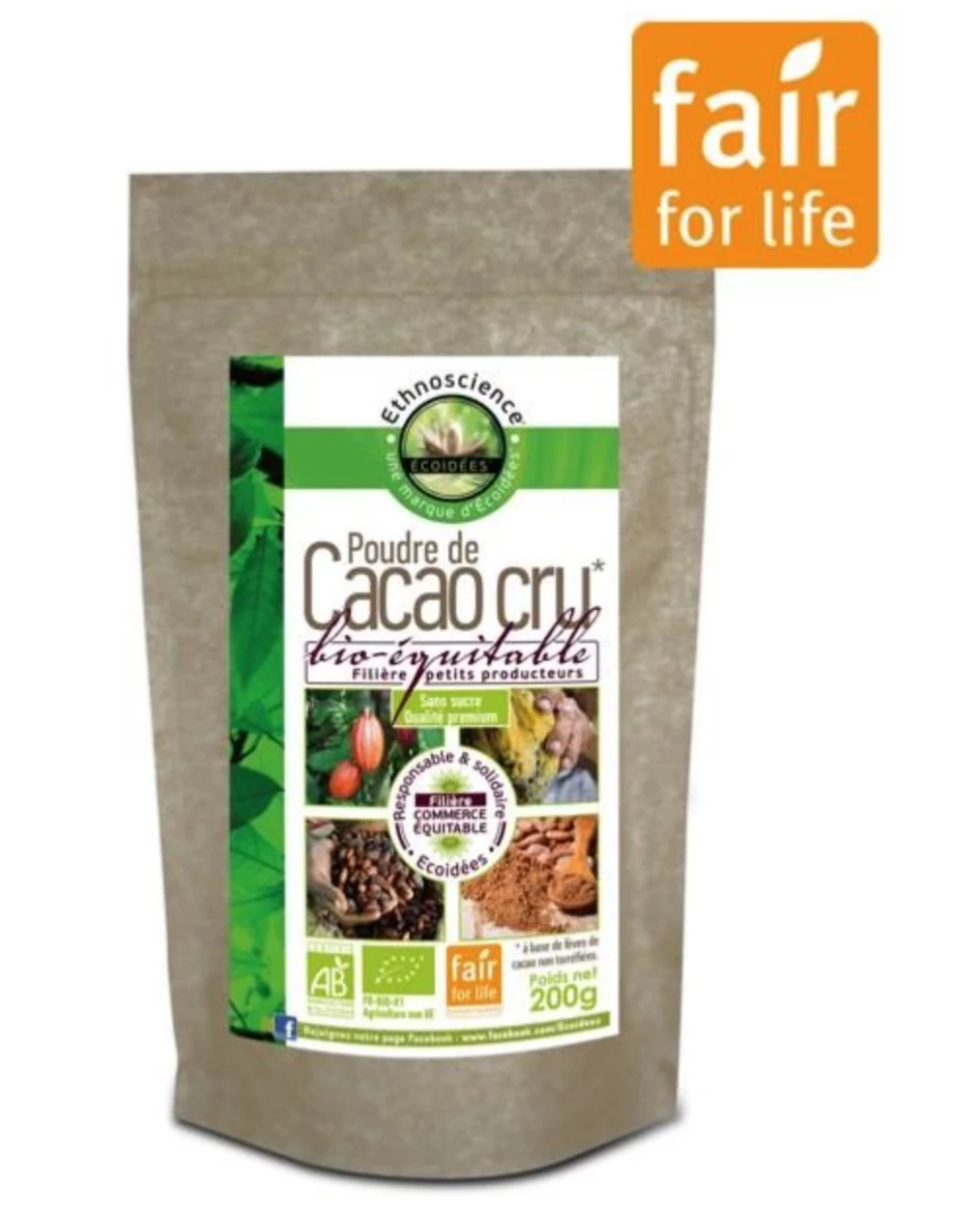 Poudre de Cacao Cru Bio - 200g - Écoidées