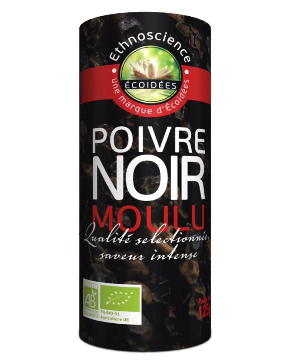 Poivre Noir Moulu - 125g - Écoidées