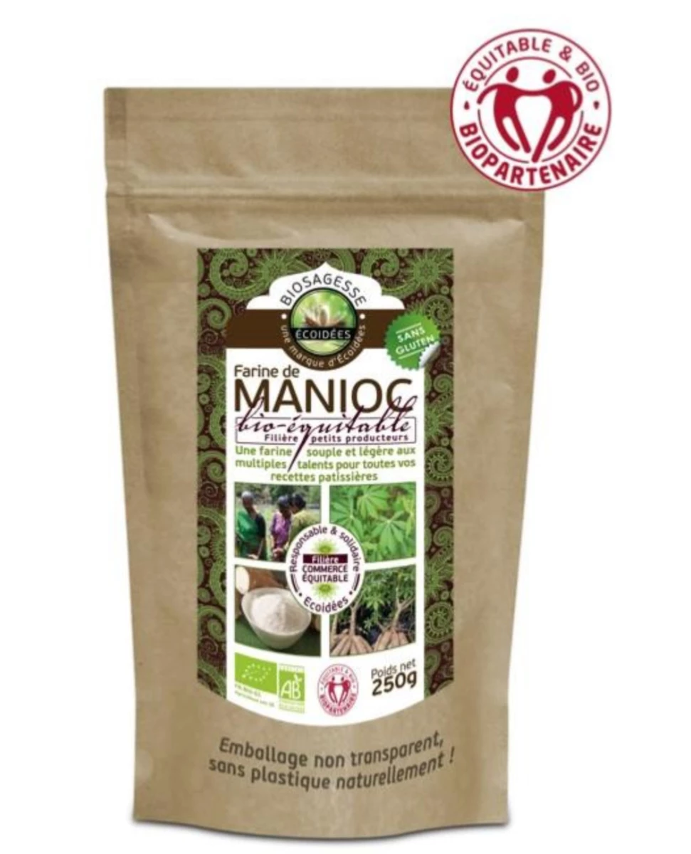 Farine de Manioc Bio Equitable - 250g -Écoidées