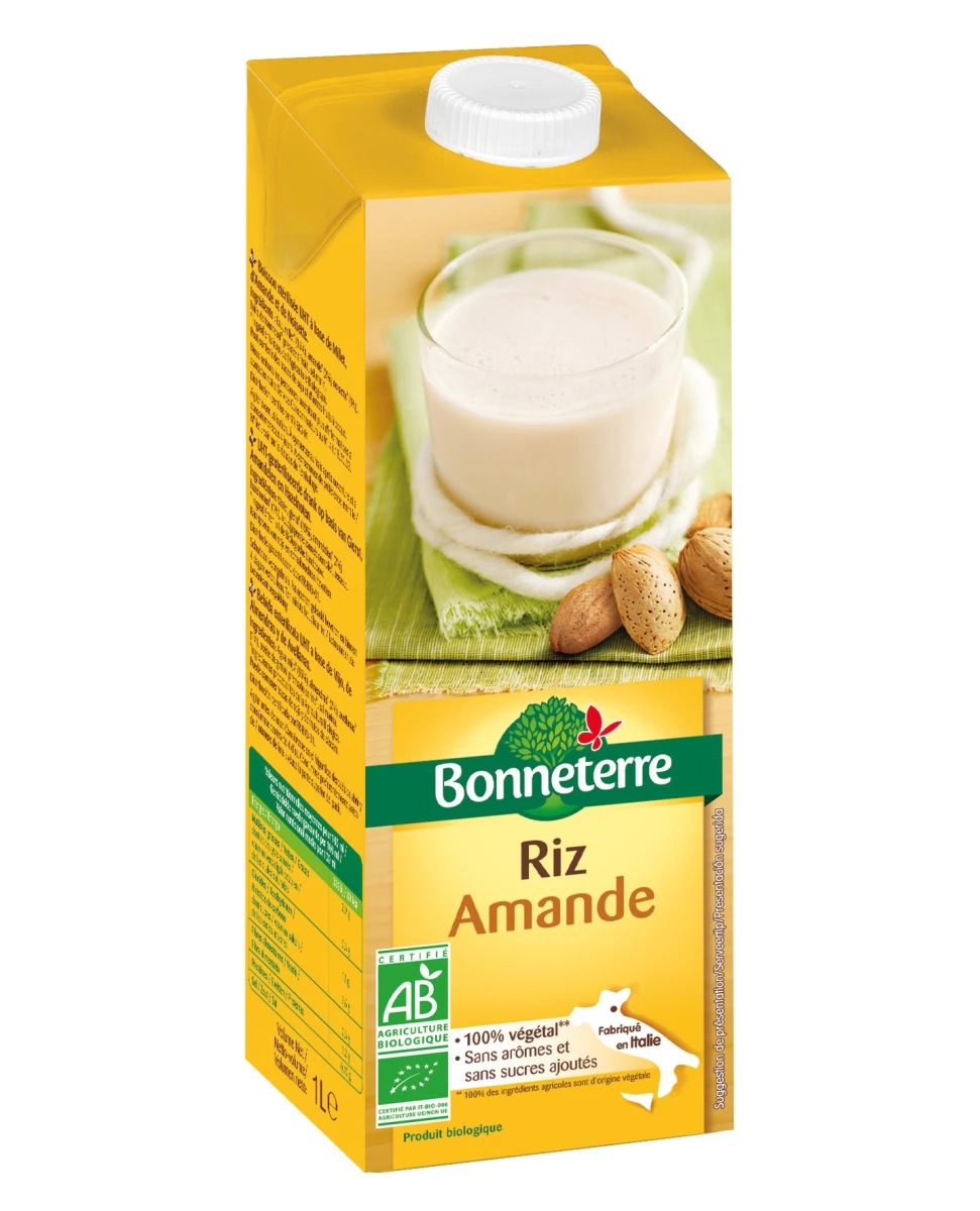 Boisson végétale au Riz Amande 1L-Bonneterre