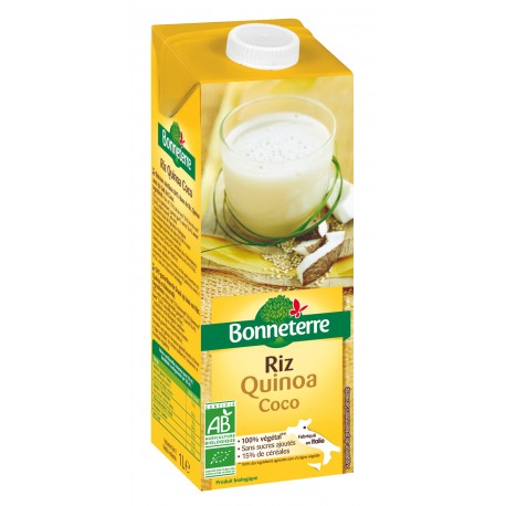 Boisson végétale au Riz Quinoa Coco 1L-Bonneterre