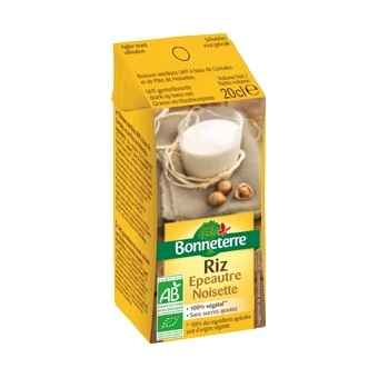 Boisson végétale au Riz Epeautre Noisette 20cl-Bonneterre