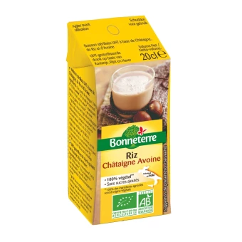 Boisson végétale au Riz Châtaigne Avoine 20cl-Bonneterre