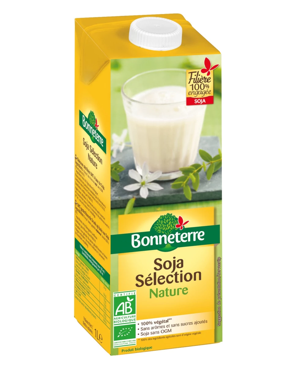 Boisson végétale au Soja Nature 1L-Bonneterre