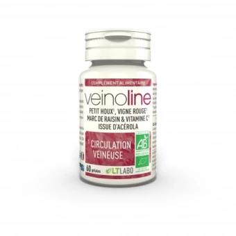 Veinoline Circulation Veineuse & Lymphatique - 60 Gélules - LT Labo