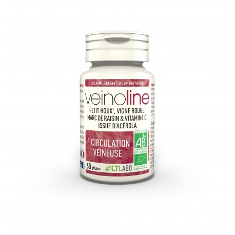 Veinoline Circulation Veineuse & Lymphatique - 60 Gélules - LT Labo