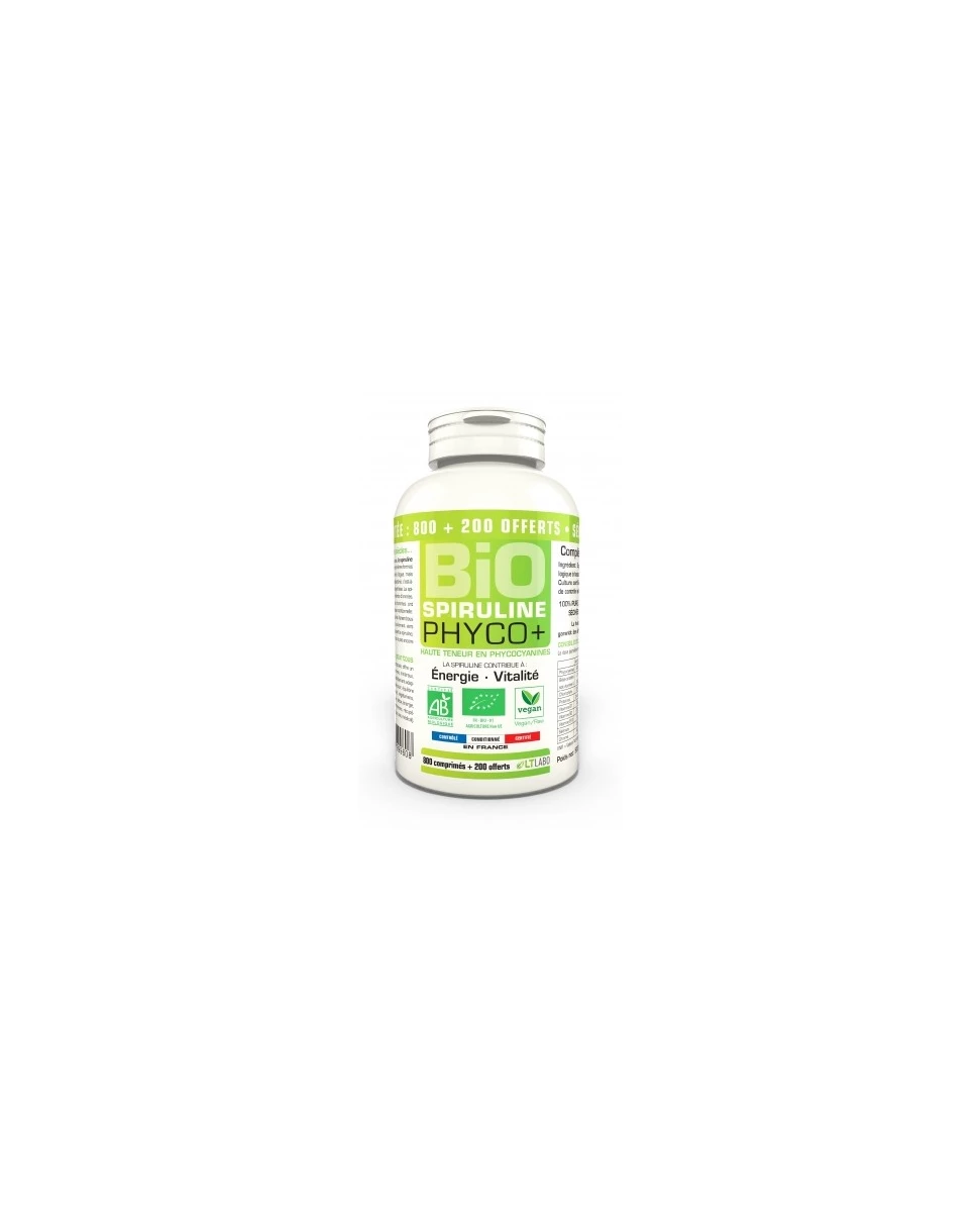 Spiruline Bio Phyco+ - 1000 comprimés - LT Labo