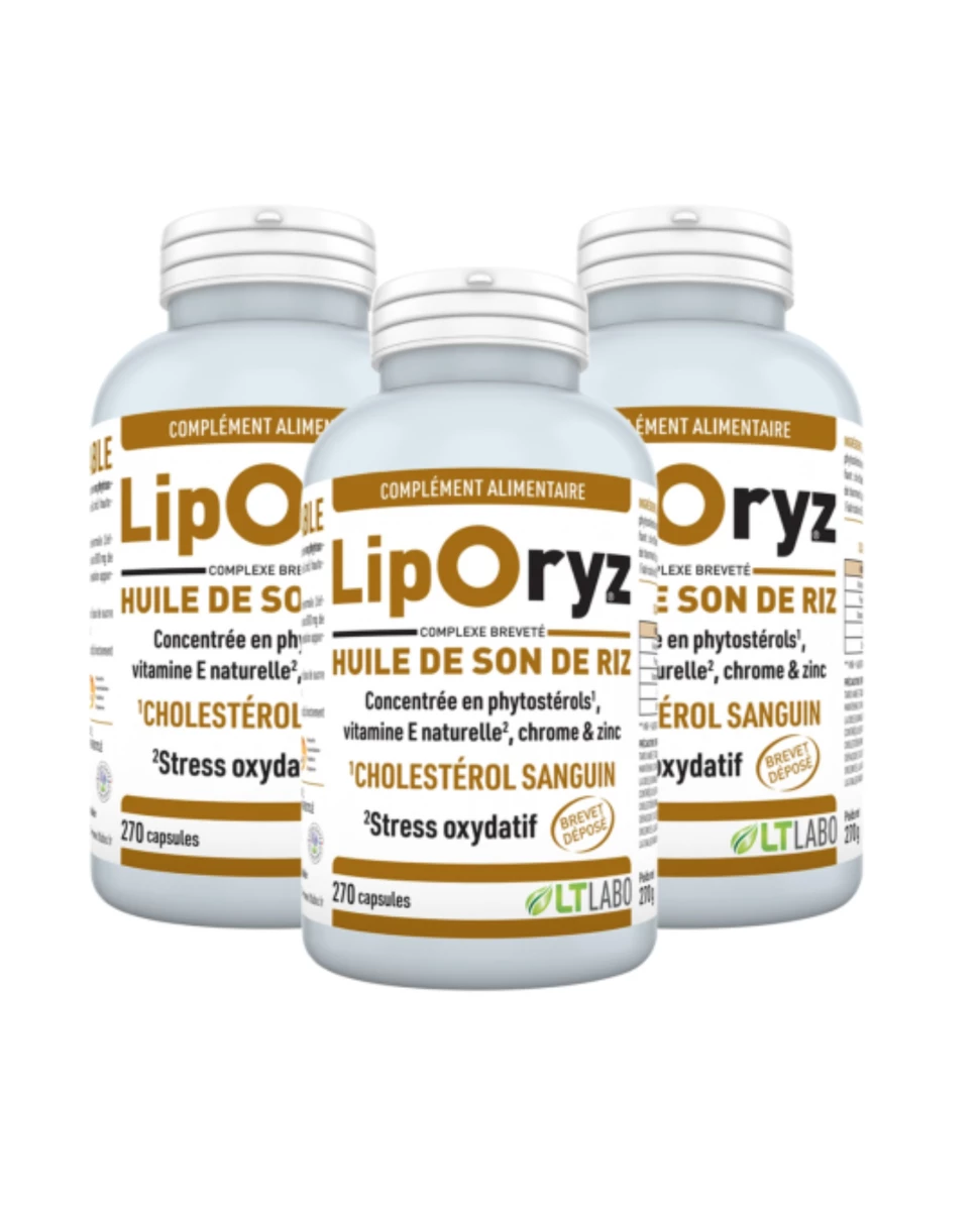 LipOryz Huile de Son de Riz - Lot de 3x270 Gélules - LT Labo