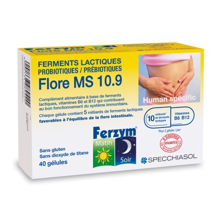 Ferzym Flore MS 10.9 - 40 Gélules - Specchiasol