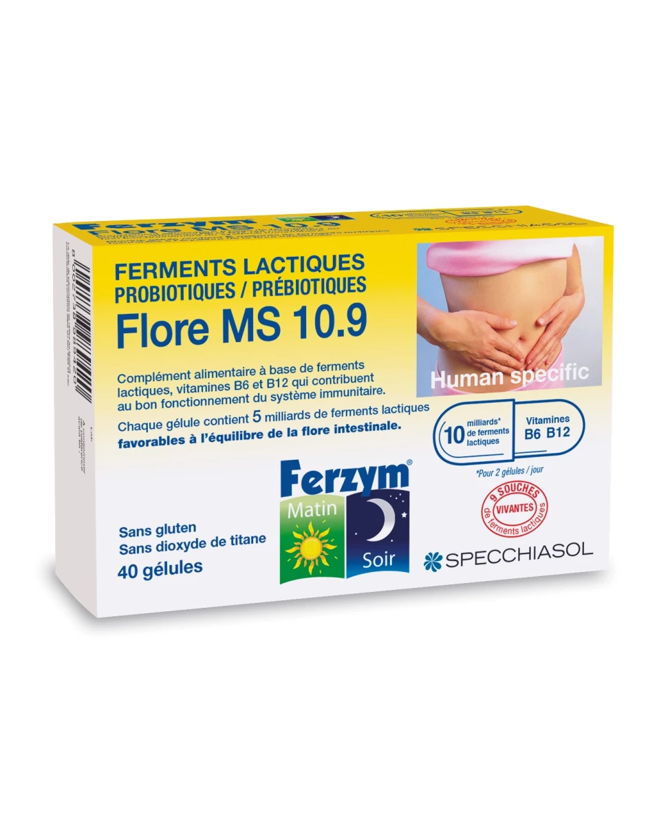 Ferzym Flore MS 10.9 - 40 Gélules - Specchiasol