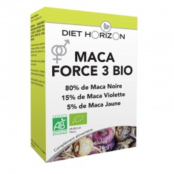 Maca Force 3 Bio - 60 Gélules - Diet Horizon