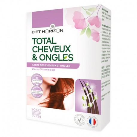 Total Cheveux et Ongles - 60 Comprimés - Diet Horizon