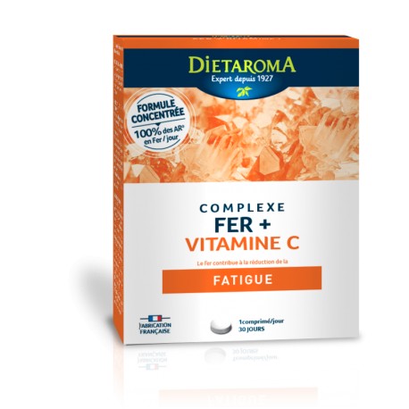 Complexe Fer + Vitamine C - 30 Comprimés - DIETAROMA