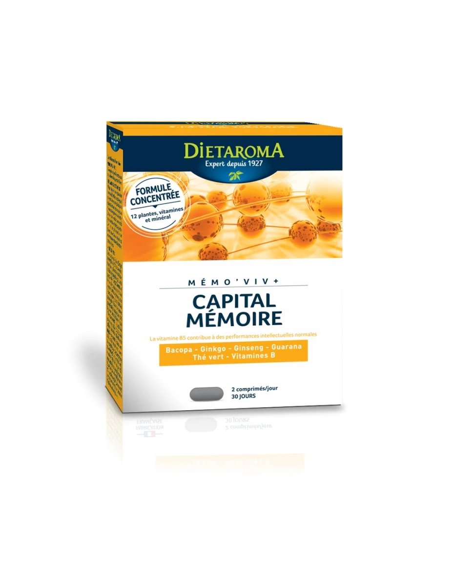 Memo'Viv + - Capital Mémoire - 60 Comprimés -  DIETAROMA