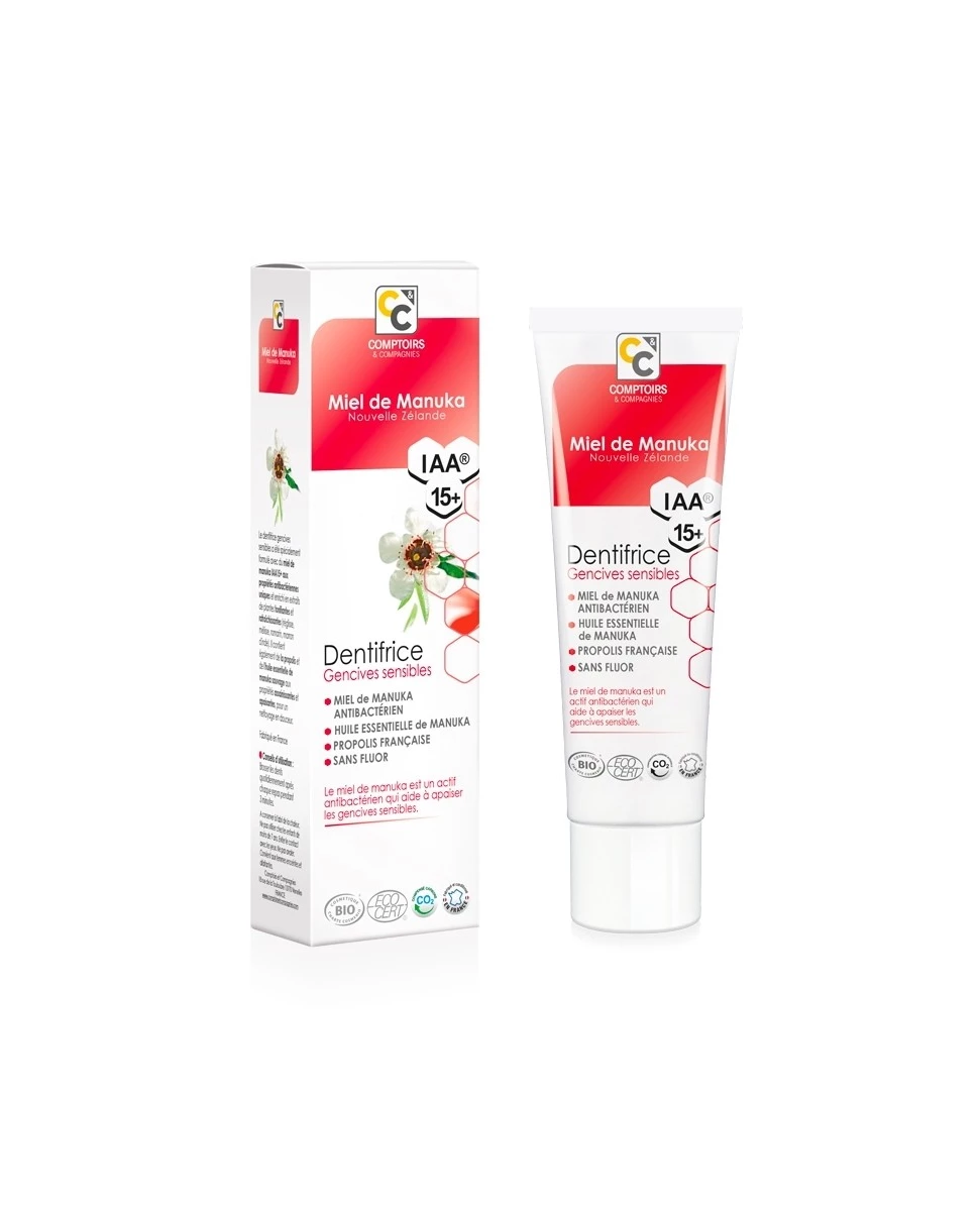 Dentifrice Gencives Sensibles Miel de Manuka - 75ml - Comptoirs et Compagnies