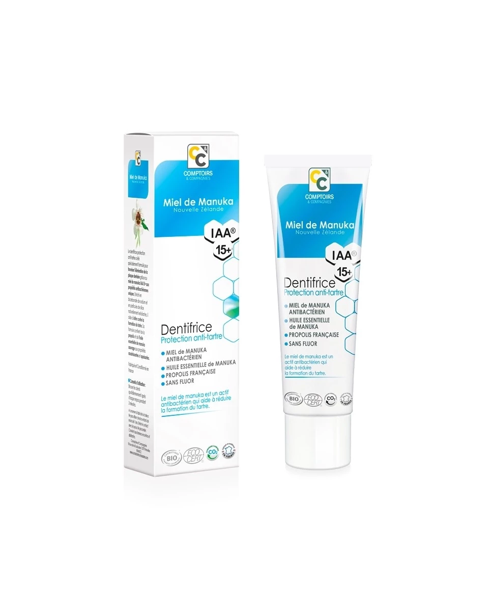 Dentifrice Protection Anti-tartre Miel de Manuka - 75ml - Comptoirs et Compagnies