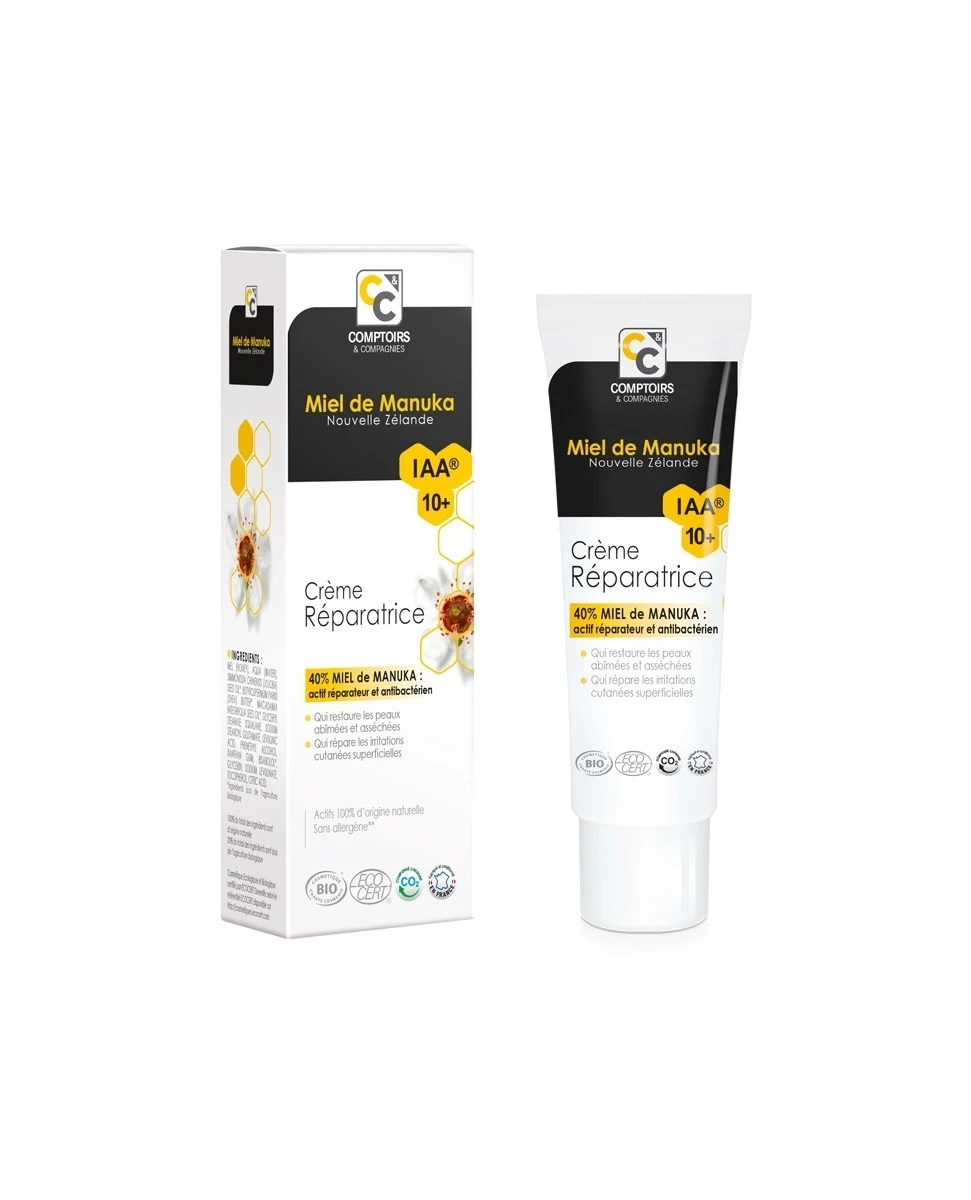 Crème Réparatrice 40% Miel de Manuka IAA 10+ - 40ml - Comptoirs et Compagnies